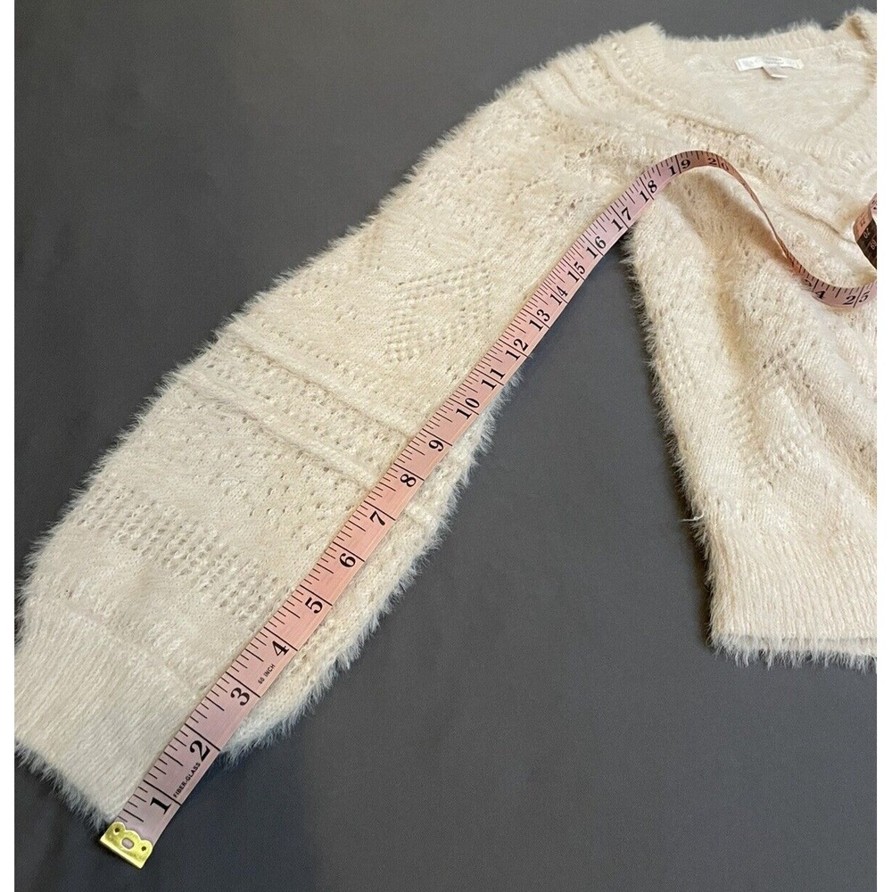 LC Lauren Conrad Sweater Women's XS Fuzzy Soft Long Sleeve in Light Pink - Picture 13 of 13